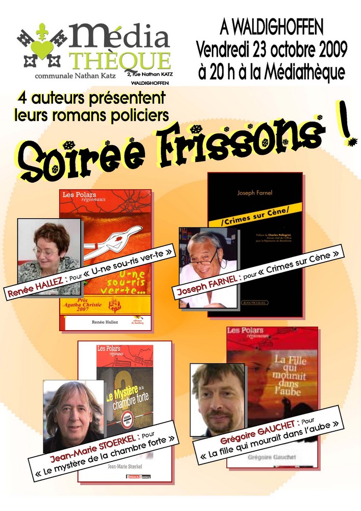 Affiche Soirée frissons"du 23 octobre 2009