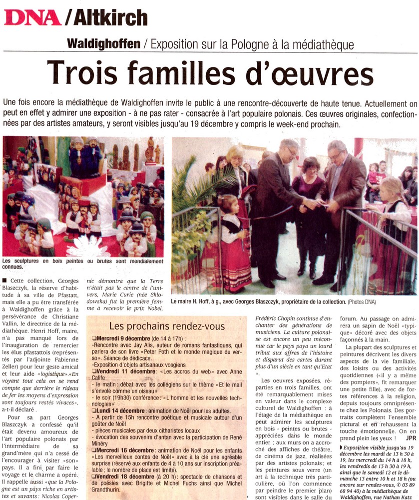 Article DNA du 09 12 09 sur l'expo "Impressions Polonaises"