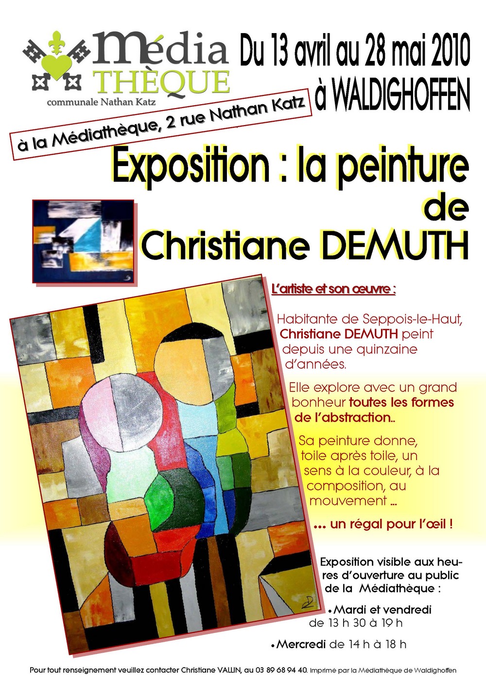 Affiche Expo Christiane DEMUTH