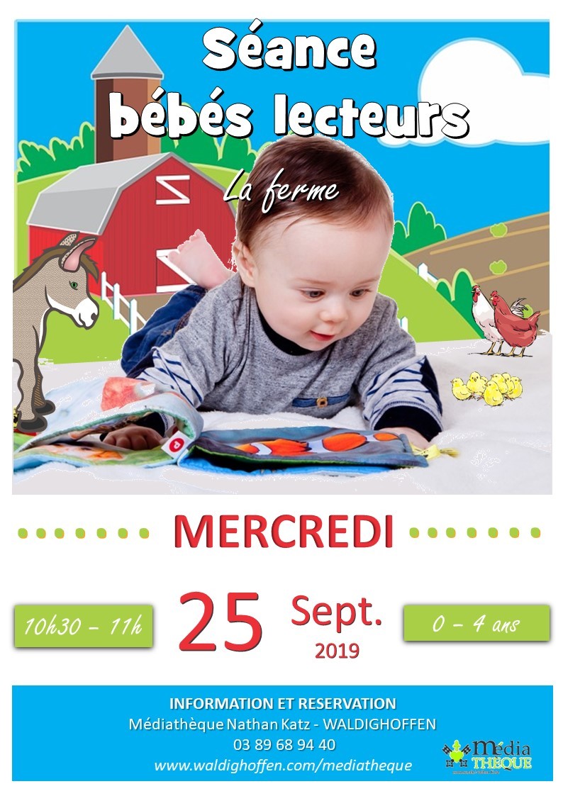 Affiche bébés lecteurs - A la ferme