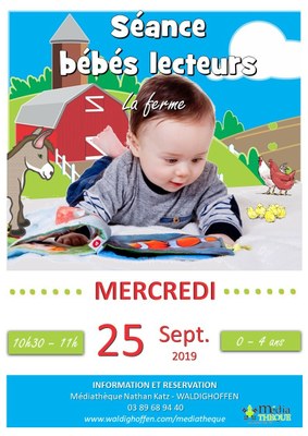 Affiche bébés lecteurs - A la ferme