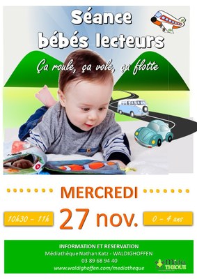 Affiche bébés lecteurs - ça roule, ça vole, ça flotte