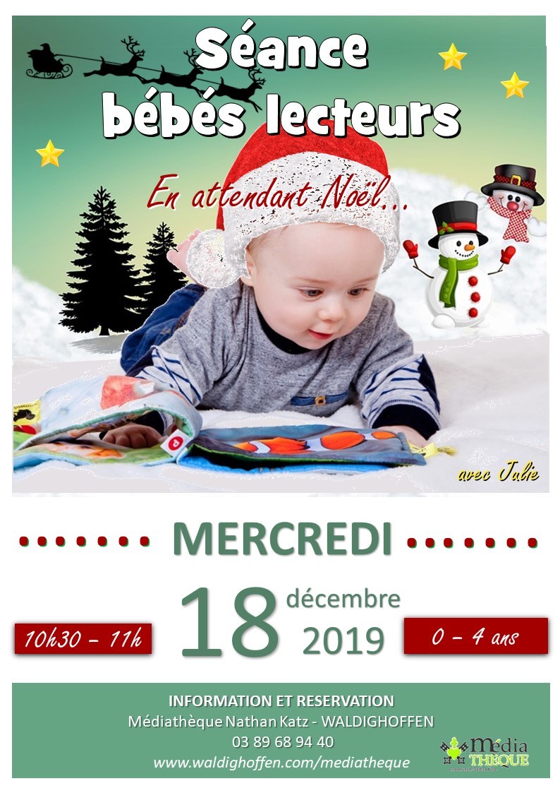 Affiche bébés lecteurs - En attendant Noël