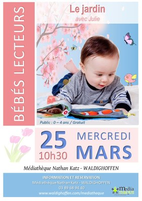 Affiche bébés lecteurs : Le jardin