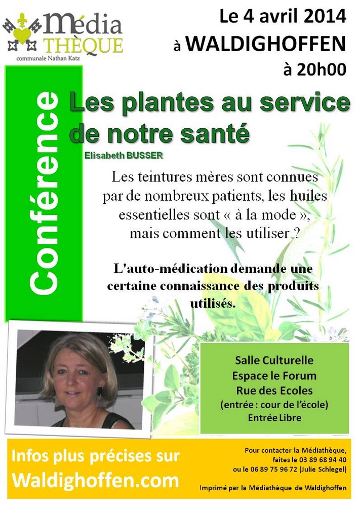 Affiche - Elisabeth BUSSER - Conférence avril 2014