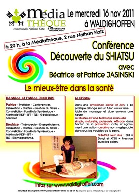 Affiche pour la conférence Jasinski le 16 nov 2011 à la Médiathèque de Waldighoffen