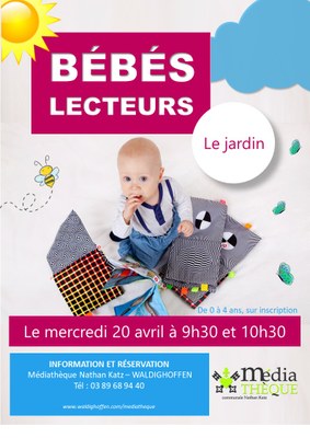 Affiche séance bébés lecteurs : Le jardin