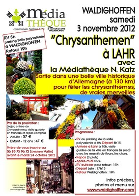 Affiche Sortie LAHR 3 nov 2012