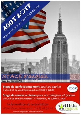 Affiche stage anglais 2017