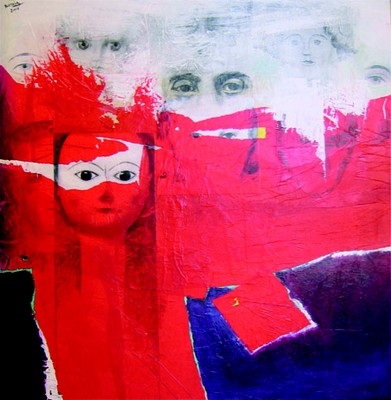 Amy Boissier tableau grand rouge