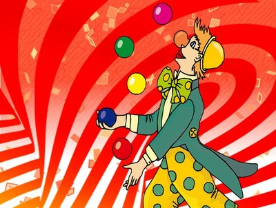Clown qui jongle