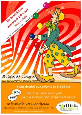 Stage de cirque 2017 - Affiche