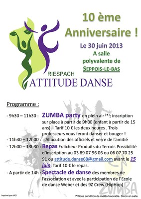 Affiche 10 ans 06-2013  Officiels