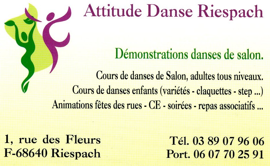 Carte de visite Attitude Danse de Riespach
