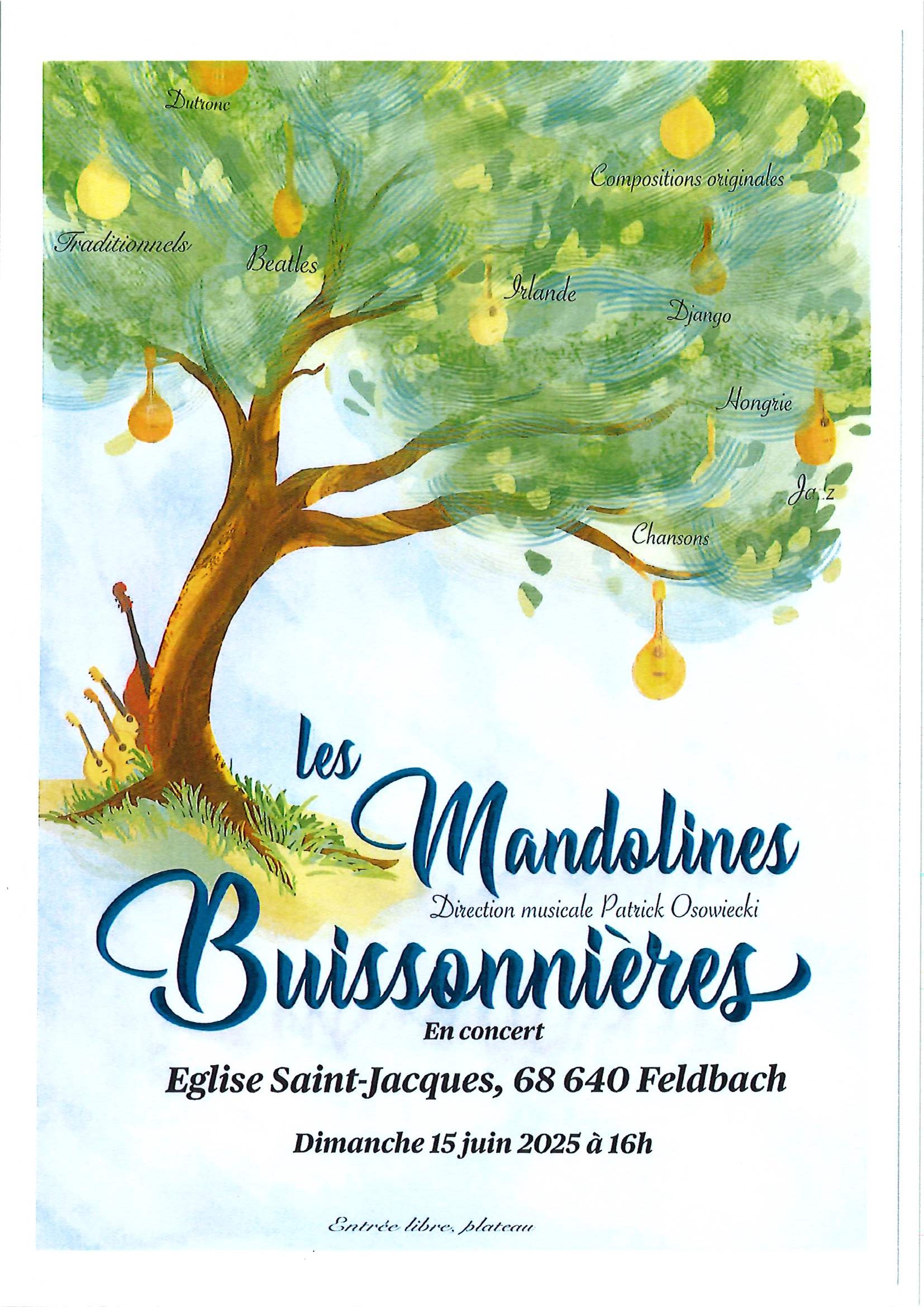 Affiche Les mandolines buissonnières concert 15.06.2025