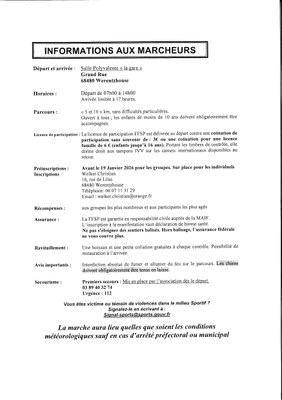 Affiche marche populaire Werentzhouse 2026