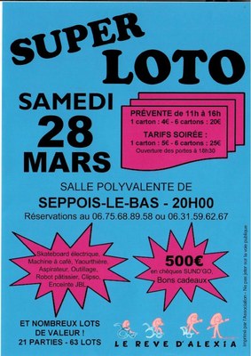 Affiche loto le 28 mars 2020