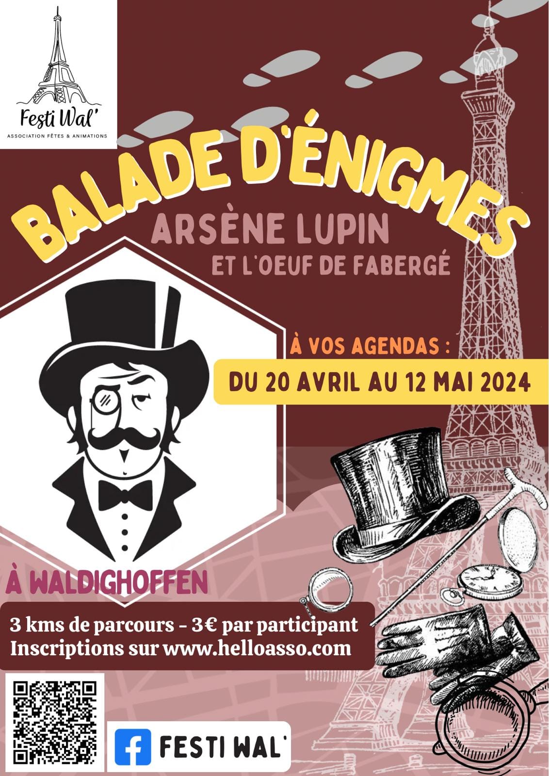 Affiche "balade d'énigmes" 2024