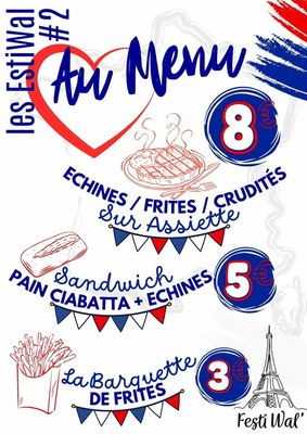 Affiche menu soirée Les Estiwal' le 11.07.2025