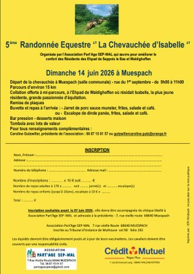 Randonnée équestre 2026 - La chevauchée d'Isabelle