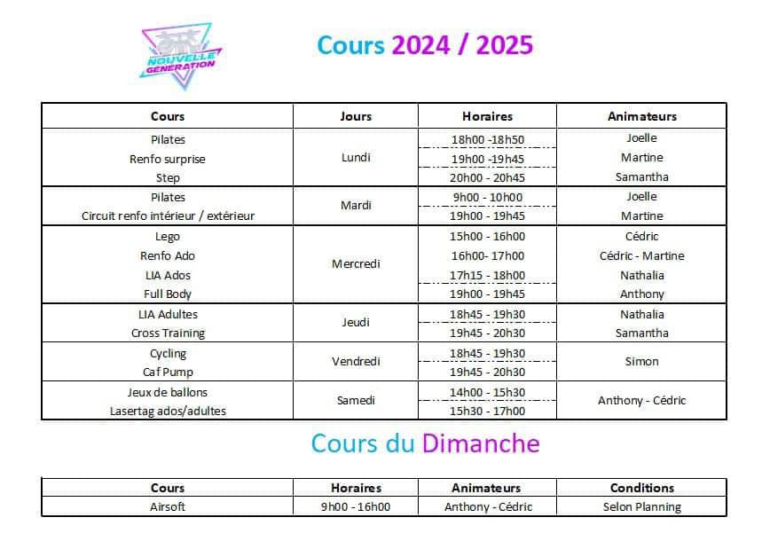Cours 2024 - 2025