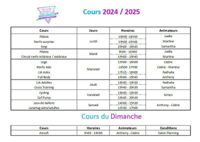 Cours 2024 - 2025