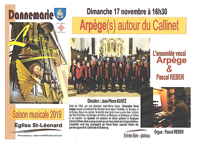 Affiche Arpège Dannemarie 17 nov 19