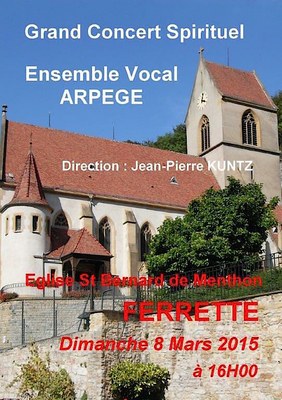 Affiche concert Arpège 8 mars 2015 Ferrette