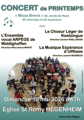 Affiche concert de printemps dimanche 10 mai 2026