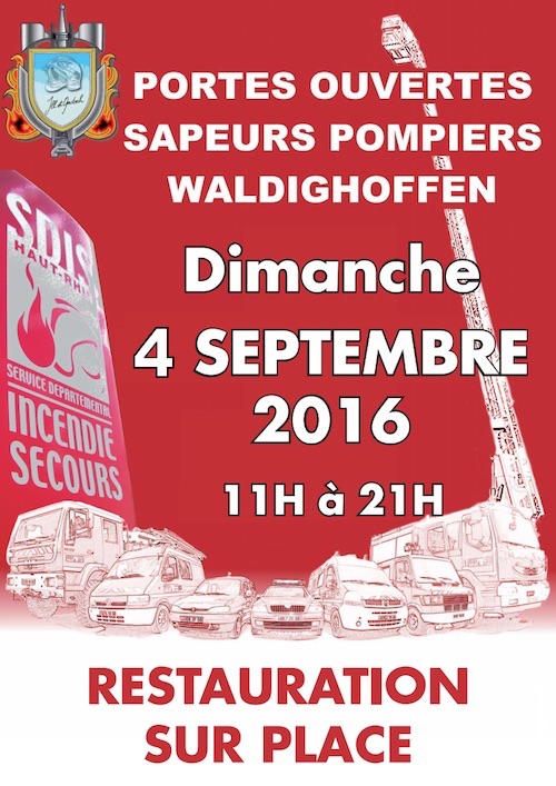 Affiche Portes ouvertes Sapeurs Pompiers 2016