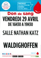 Affiche don du sang le 29.04.22