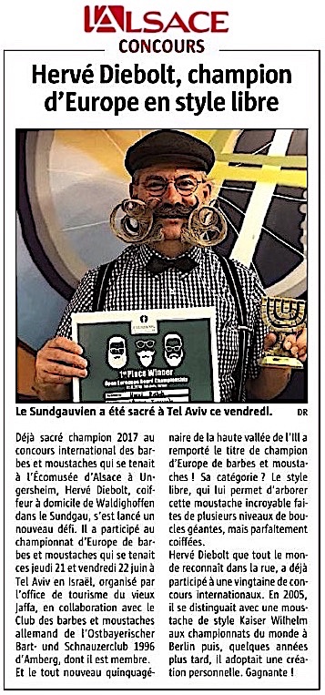 2018/06/27 L'Alsace Hervé Diebolt en page Région