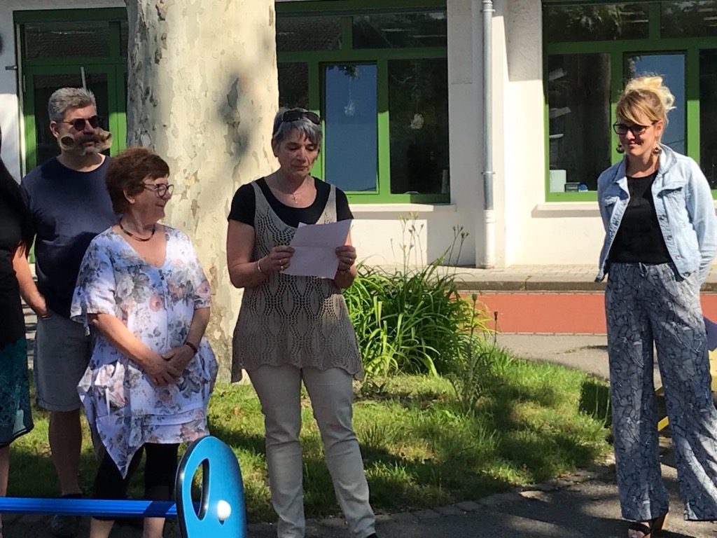 Inauguration jeu école 4-discours de Thérèse Schmitt