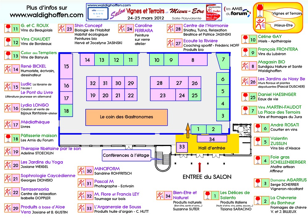 Plan de la Salle - Salon VTME 2012 Waldighoffen