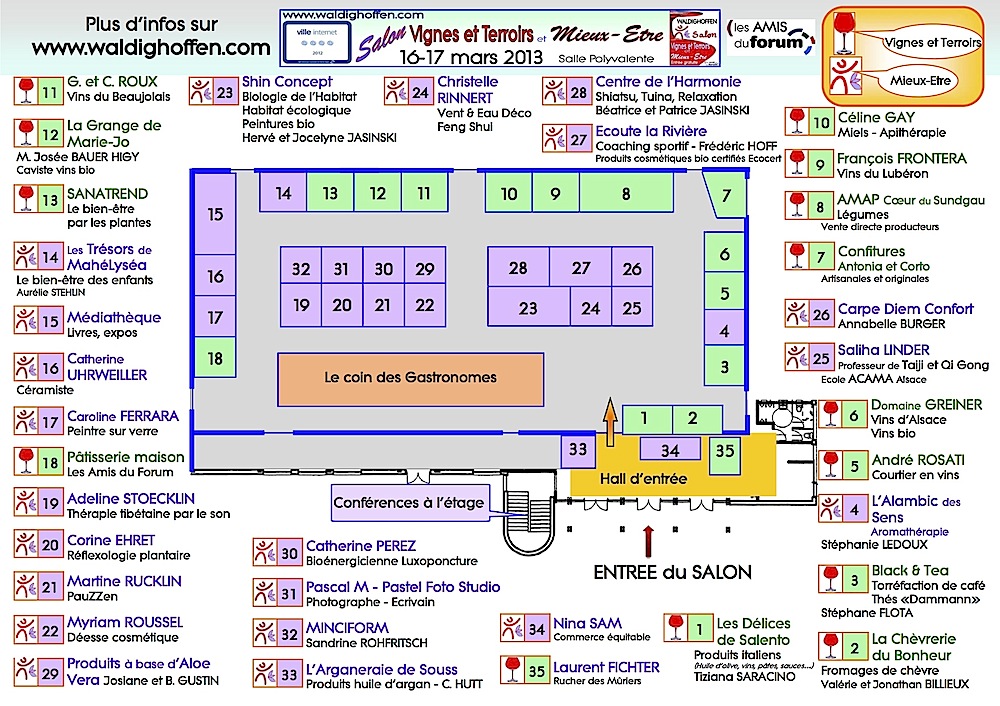 Plan de la Salle - Salon VTME 2013 Waldighoffen