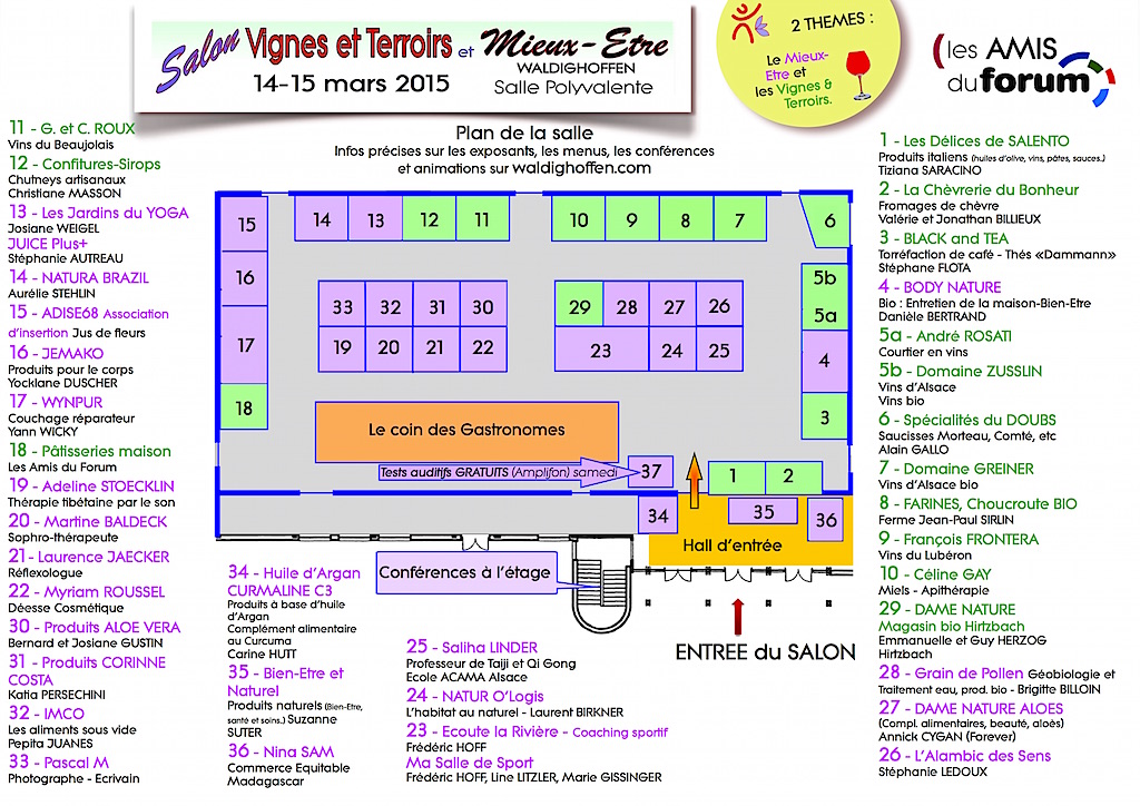 Plan du Salon VTME 2015