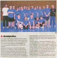 Le basket-club CSSPP Waldighoffen dans le journal l'Alsace du 17 avril.
