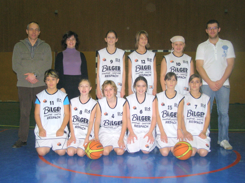 Les benjamines 1 du basket-club CSSPP Waldighoffen