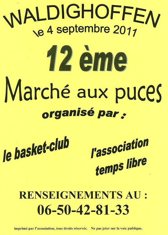 Affiche du 12 ème marché aux puces de Waldighoffen