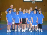 Photo des poussines du basket-club CSSPP Waldighoffen qui ont participé au camp de basket.