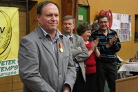 Remise de distinction au président du basket-club CSSPP Waldighoffen.