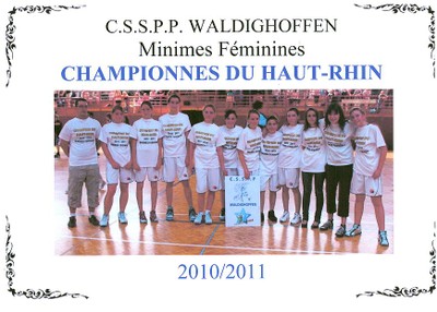 Les championnes du Haut-Rhin minimes CSSPP Waldighoffen