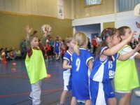 Les baby-basketteurs à Sierentz le 8 janvier 2011.