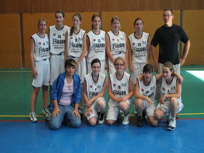 L&rsquo;équipe des minimes féminines du basket-club CSSPP Waldighoffen qualifiée pour la finale départementale.