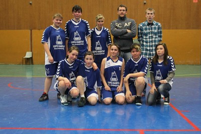 Les minimes féminines 2 du basket-club CSSPP Waldighoffen.