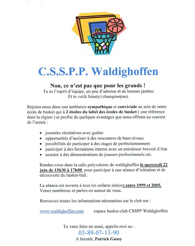 Affiche initiation-découvert du basket du 22 juin.
