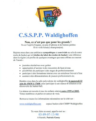 Affiche initiation-découvert du basket du 22 juin.