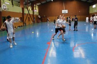 Camp de basket minimes travail de la contre-attaque.