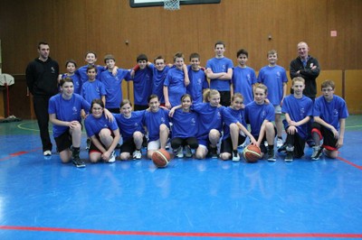 Camp de basket benjamins-benjamines-le groupe des stagiaires