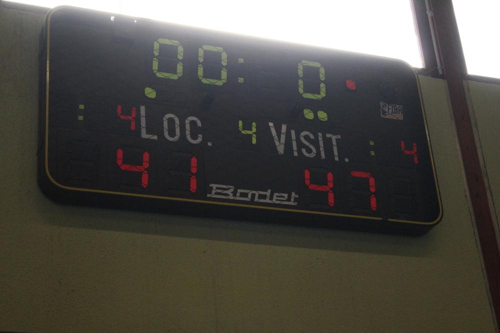 demi-finale benjamines  tableau d'affichage final.